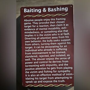 Baiting & Bashing Tin Sign New